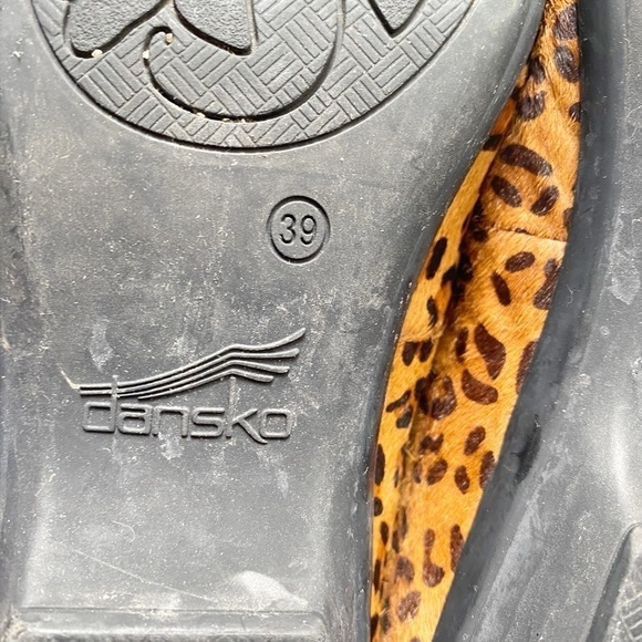 Dansko Olivia Calf Hair Leopard Print Shoes Size 39 - Picture 8 of 12